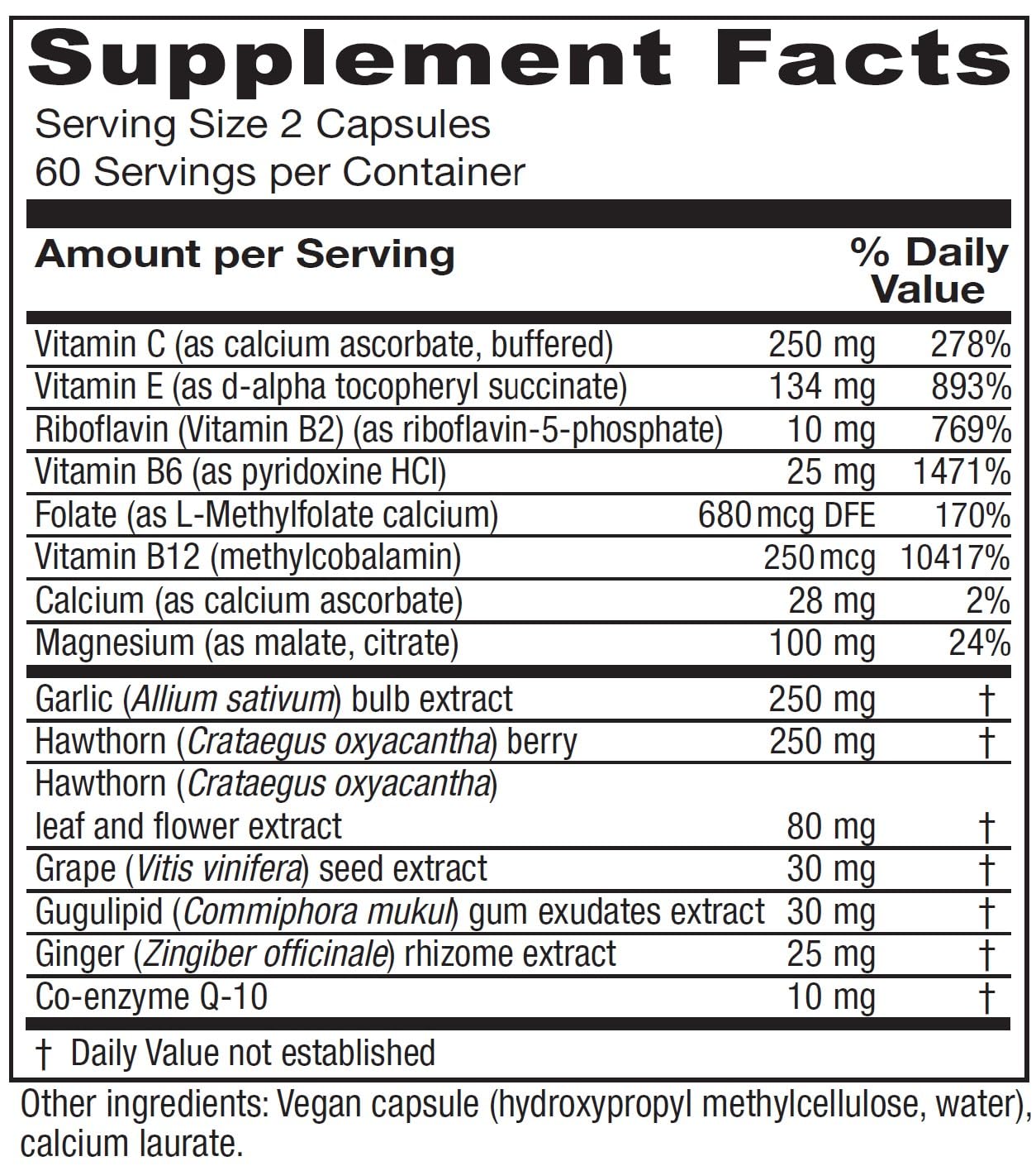 Vitanica CardioBlend capsules closeup showing vegan capsules for daily use.