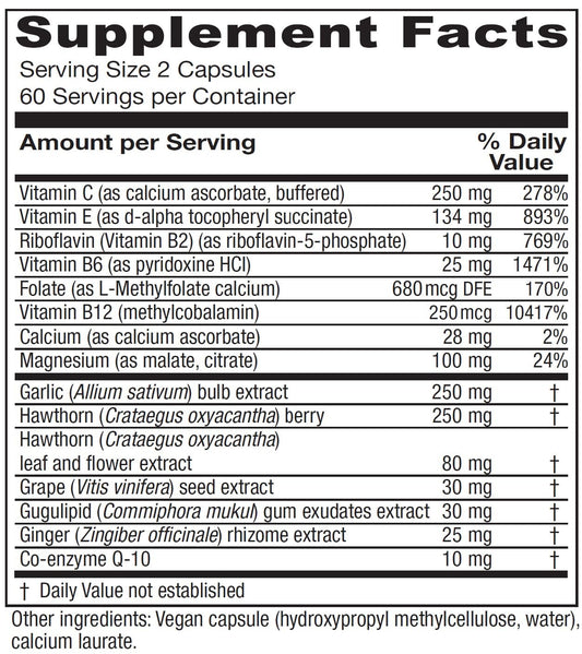 Vitanica CardioBlend capsules closeup showing vegan capsules for daily use.