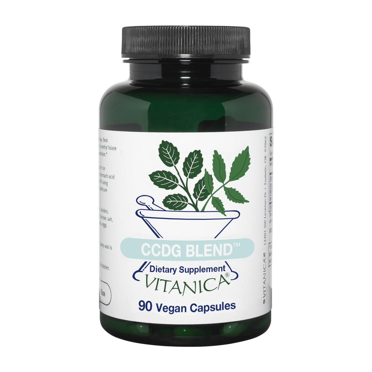 Vitanica CCDG Blend bottle for daily immune wellness.