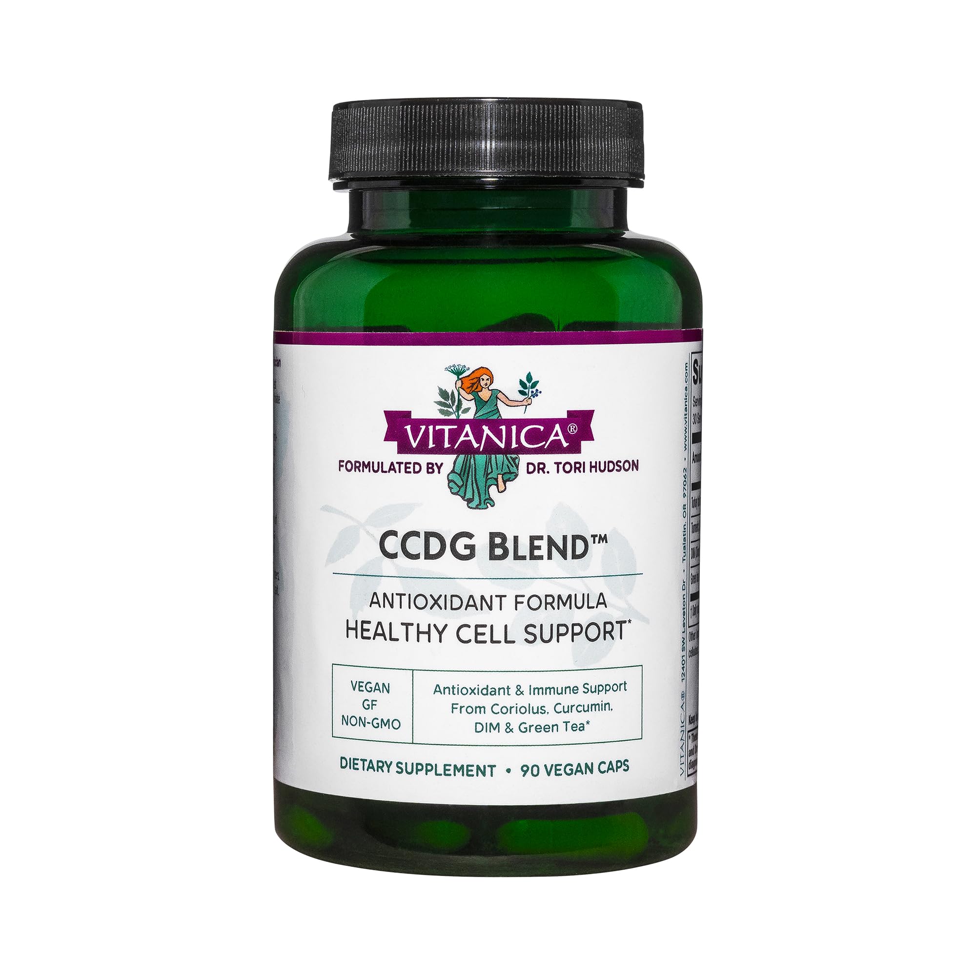 Vitanica CCDG Blend bottle with capsules for immune support potential