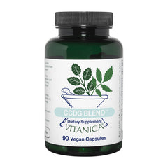Vitanica CCDG Blend bottle for daily immune wellness.