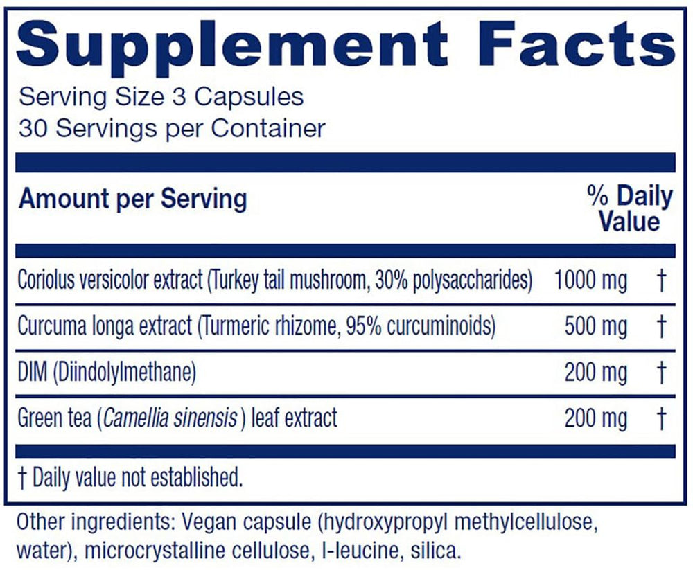 Vitanica CCDG Capsules close-up shows plant-based components for immune health.