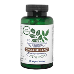Vitanica CholestBlend bottle front with branding for cholesterol support