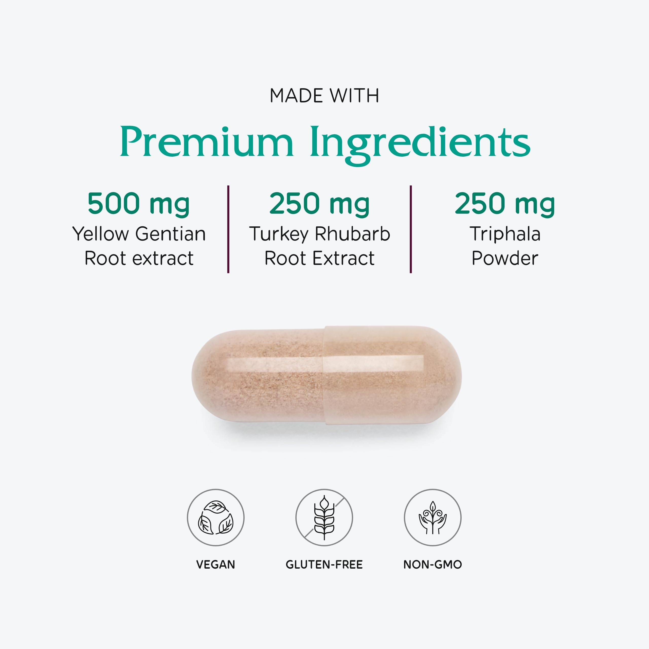 Vitanica Colon Motility Blend label front highlights vegan formula.