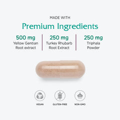 Vitanica Colon Motility Blend label front highlights vegan formula.