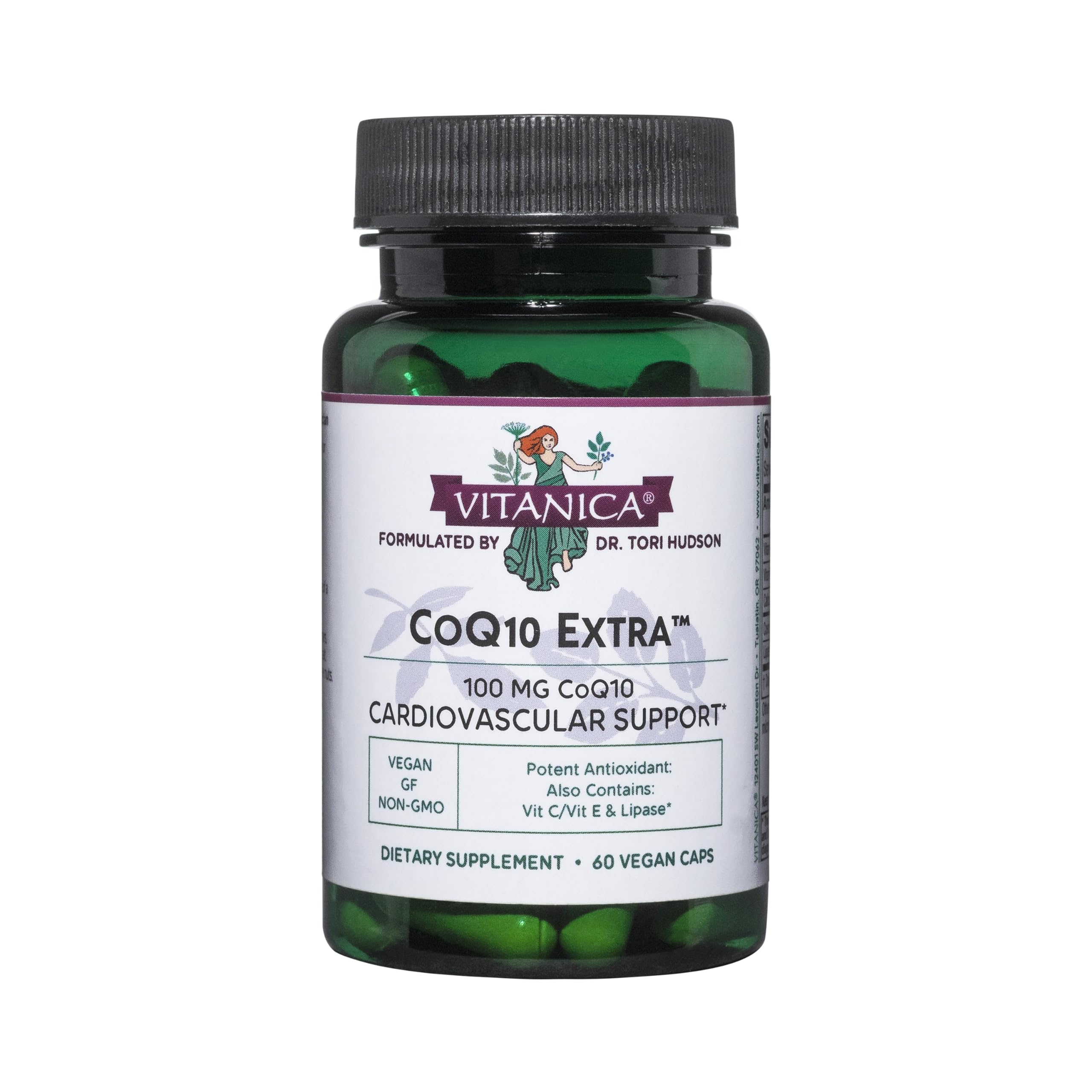 Vitanica CoQ10 Extra bottle front view for daily supplement routine