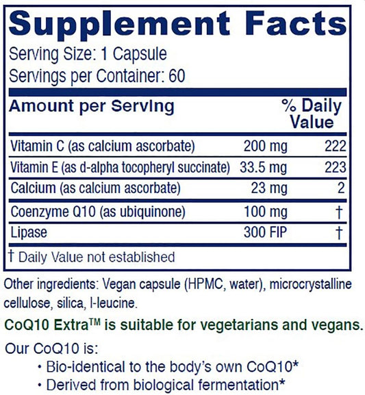Vitanica CoQ10 Extra capsules neatly arranged; daily wellness support.