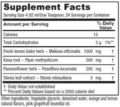 Vitanica Daily Calm Tonic being poured, showing easy, measured dosing for busy days.