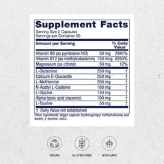 Vitanica Endocrine Disruptor Relief bottle side view for daily use.