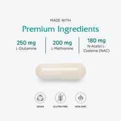 Vitanica Endocrine Disruptor Relief capsules pile highlights vegan supplement.