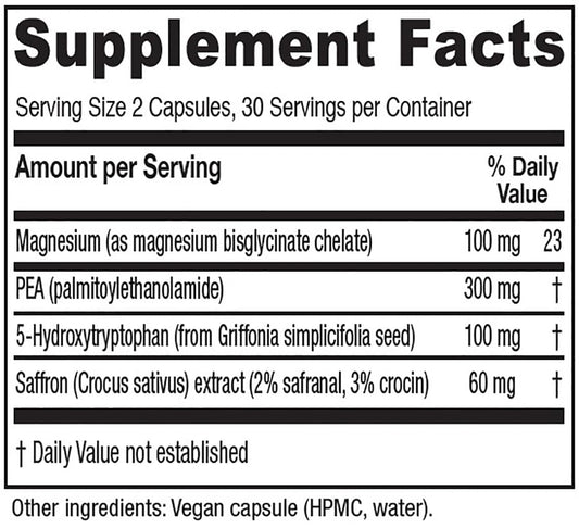 Vitanica Fibro Formula bottle back with supplement facts for informed use