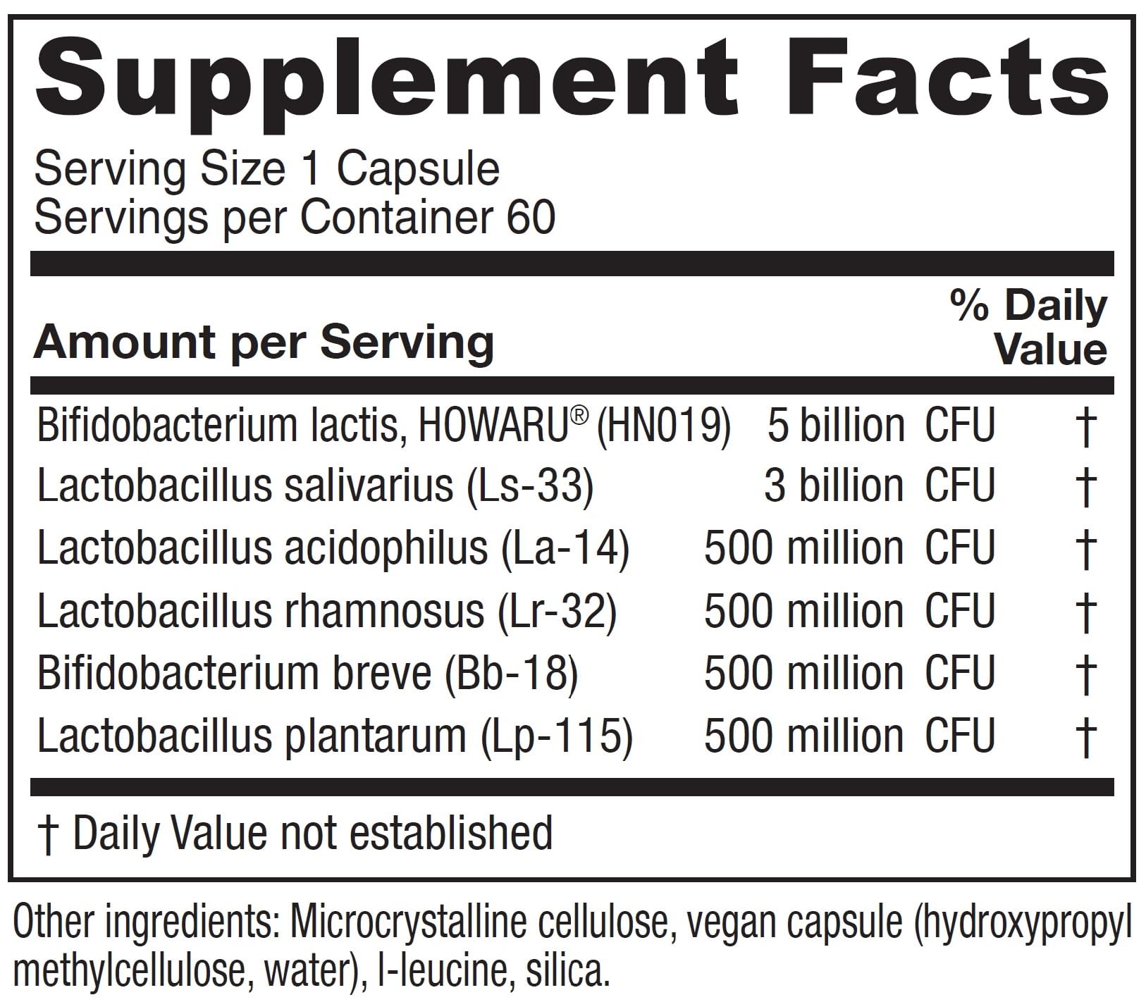 Vitanica Flora Symmetry bottle pour illustrating easy daily probiotic use.