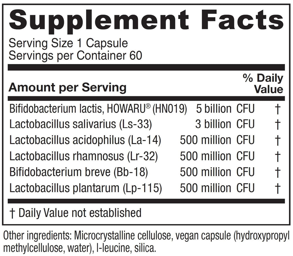 Vitanica Flora Symmetry bottle pour illustrating easy daily probiotic use.