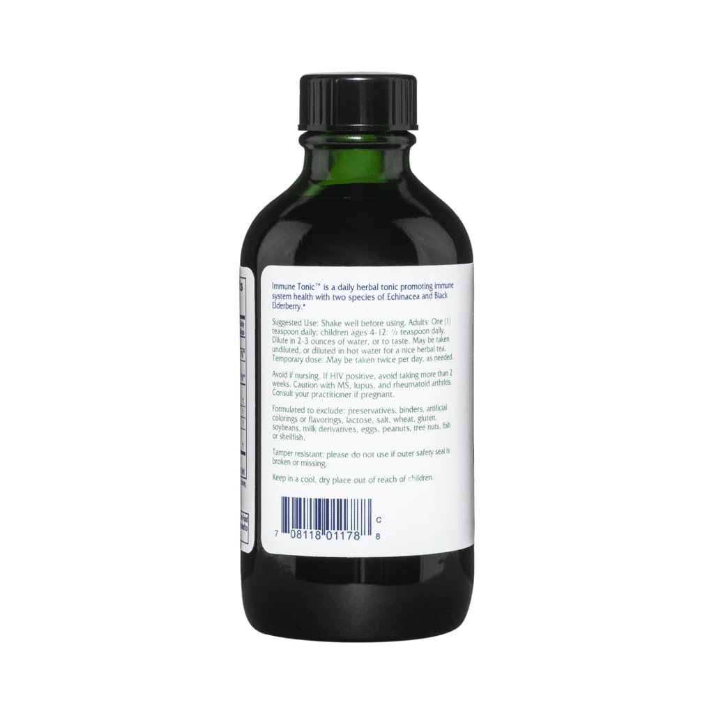 Vitanica Immune Tonic label detail highlighting purity and ingredients