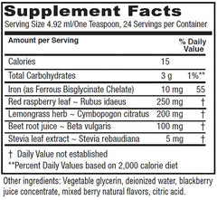 Vitanica Iron Tonic dropper shows precise daily dosing for easy use.