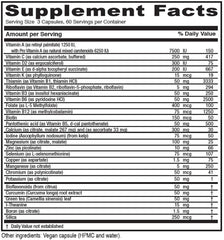 Vitanica Mid-Life Symmetry capsules closeup show high potency nutrients.