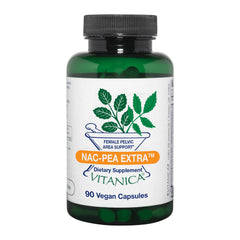 Vitanica NAC-Pea Extra bottle front view signaling pelvic health support