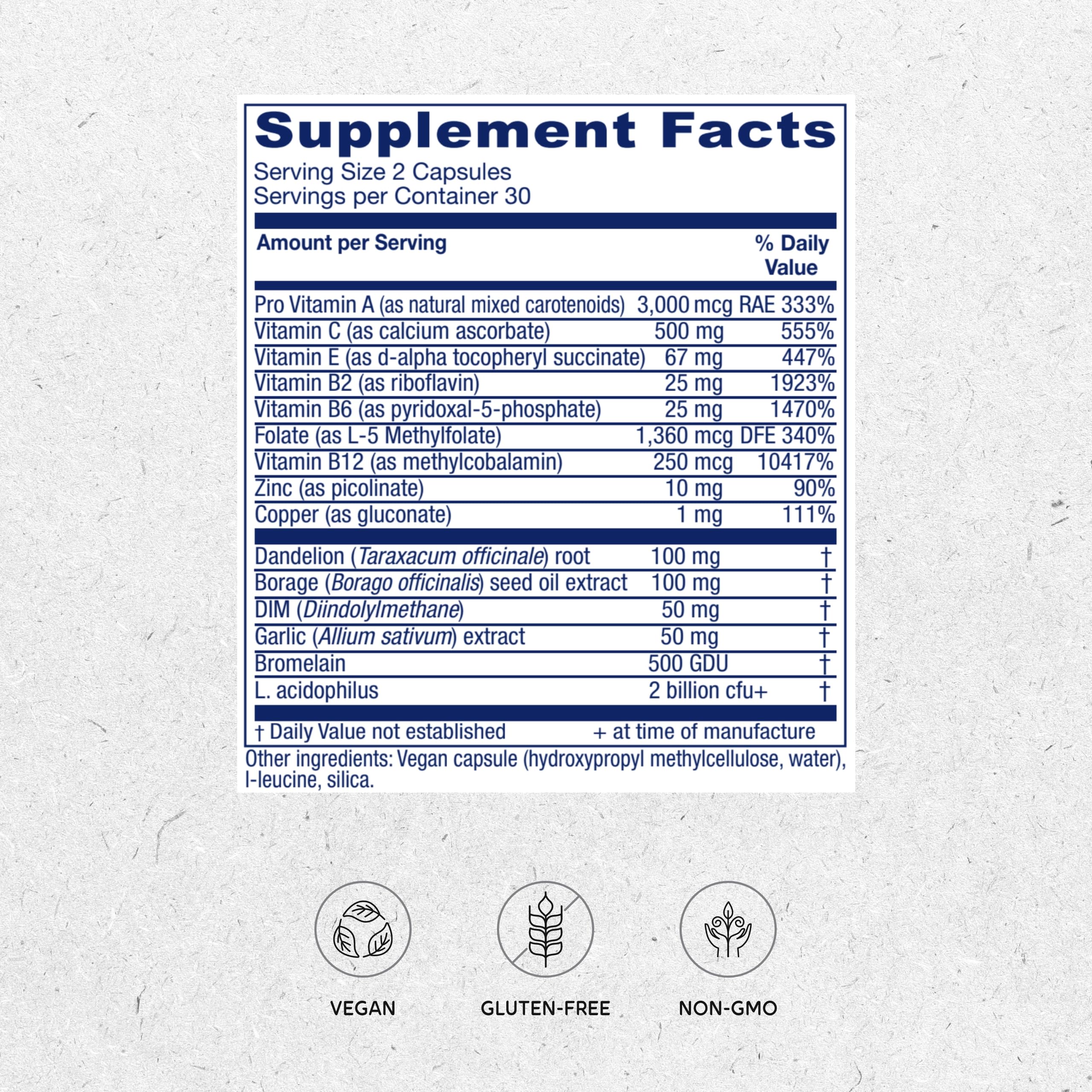 Vitanica OC Companion capsules for convenient daily intake and potential hormonal balance support.
