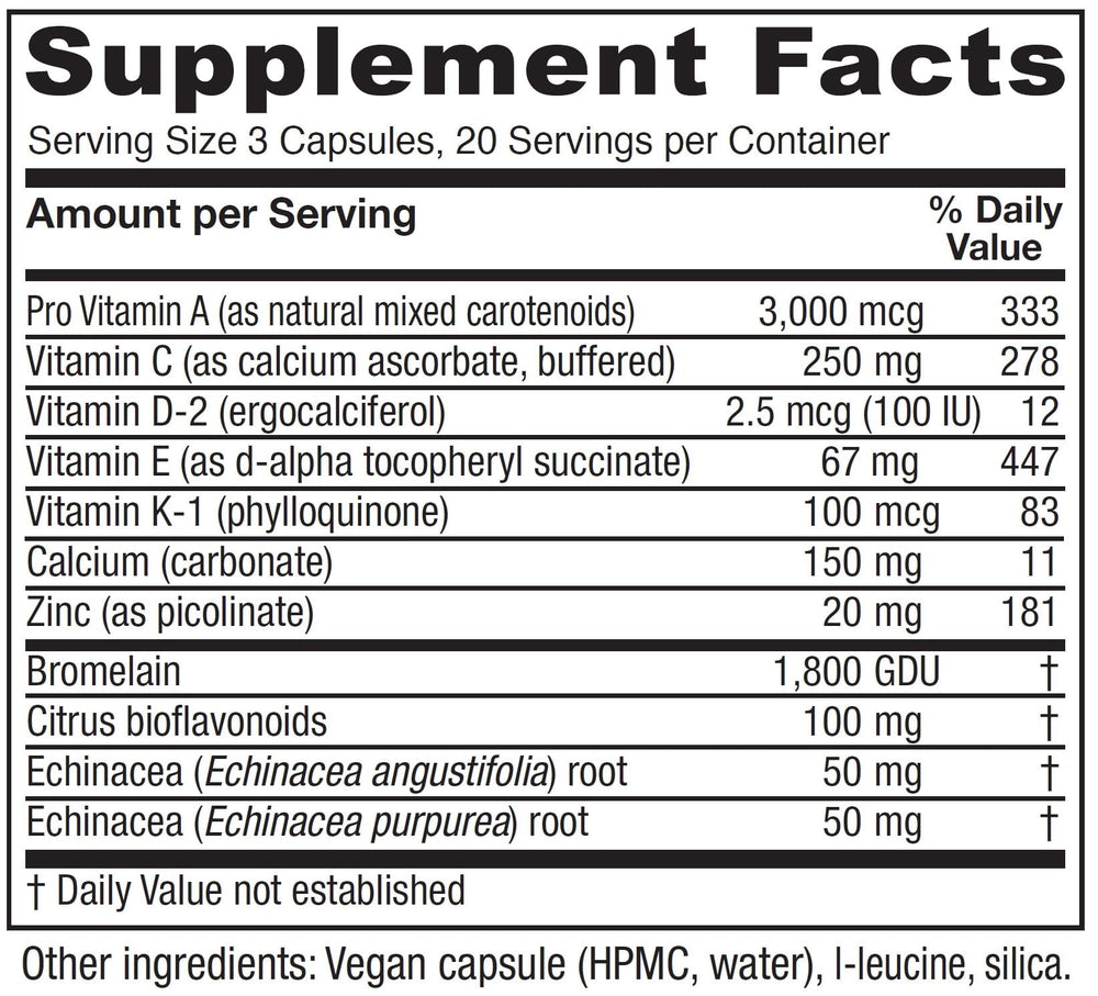 Vitanica Opti-Recovery bottle label highlighting key ingredients
