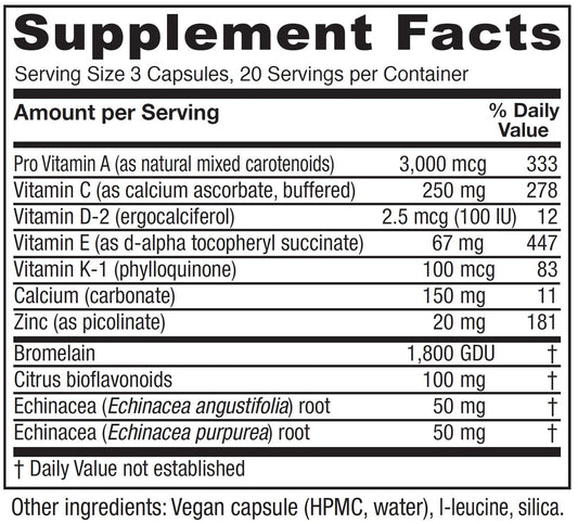 Vitanica Opti-Recovery bottle label highlighting key ingredients