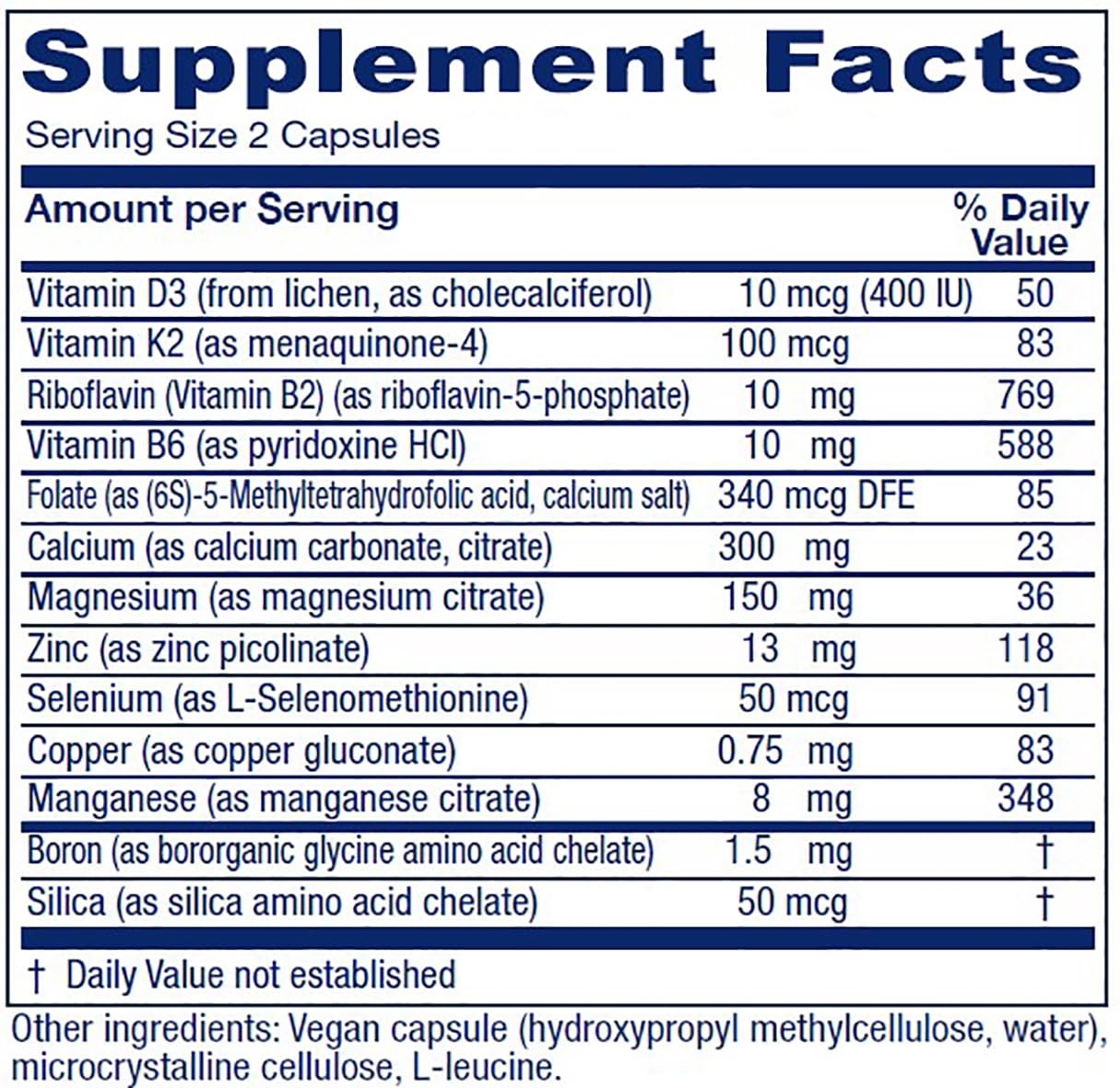 Vitanica OsteoBlend bottle pour suggests easy daily calcium absorption support.