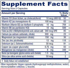Vitanica OsteoBlend bottle pour suggests easy daily calcium absorption support.