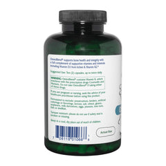 Vitanica OsteoBlend capsules close-up highlights plant-based minerals for bone health.