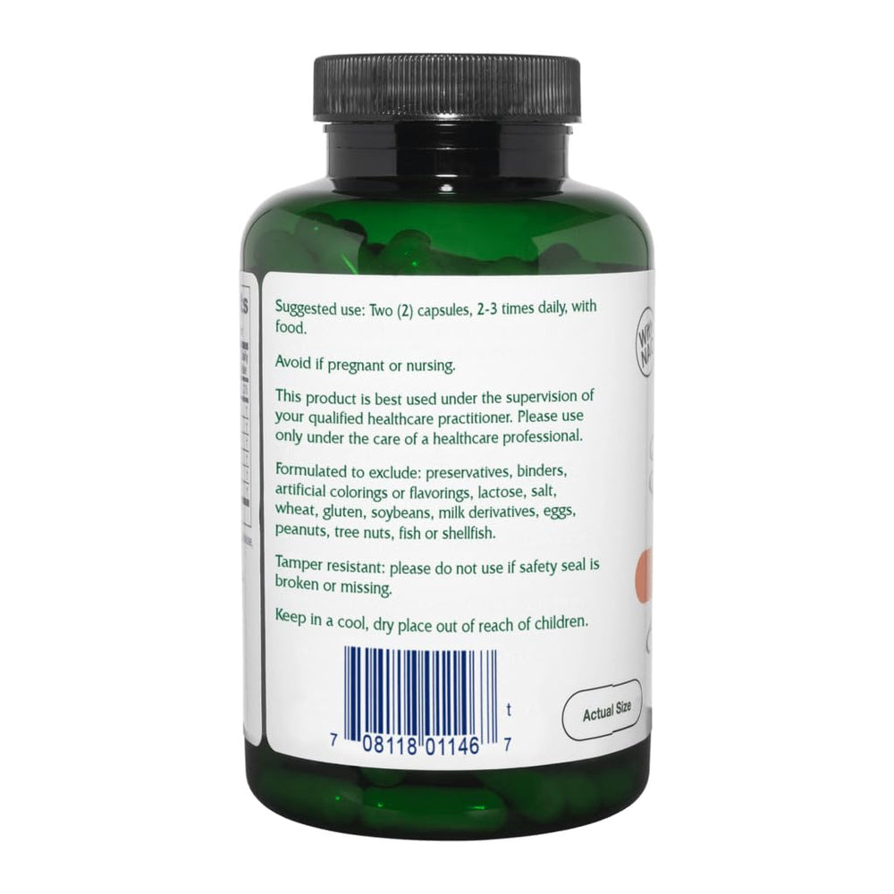 Close-up of OvaBlend capsules showing NAC and herbal ingredients for ongoing support