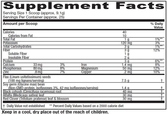 Vitanica Phytoestrogen powder dissolves easily in water for daily comfort during menopause.