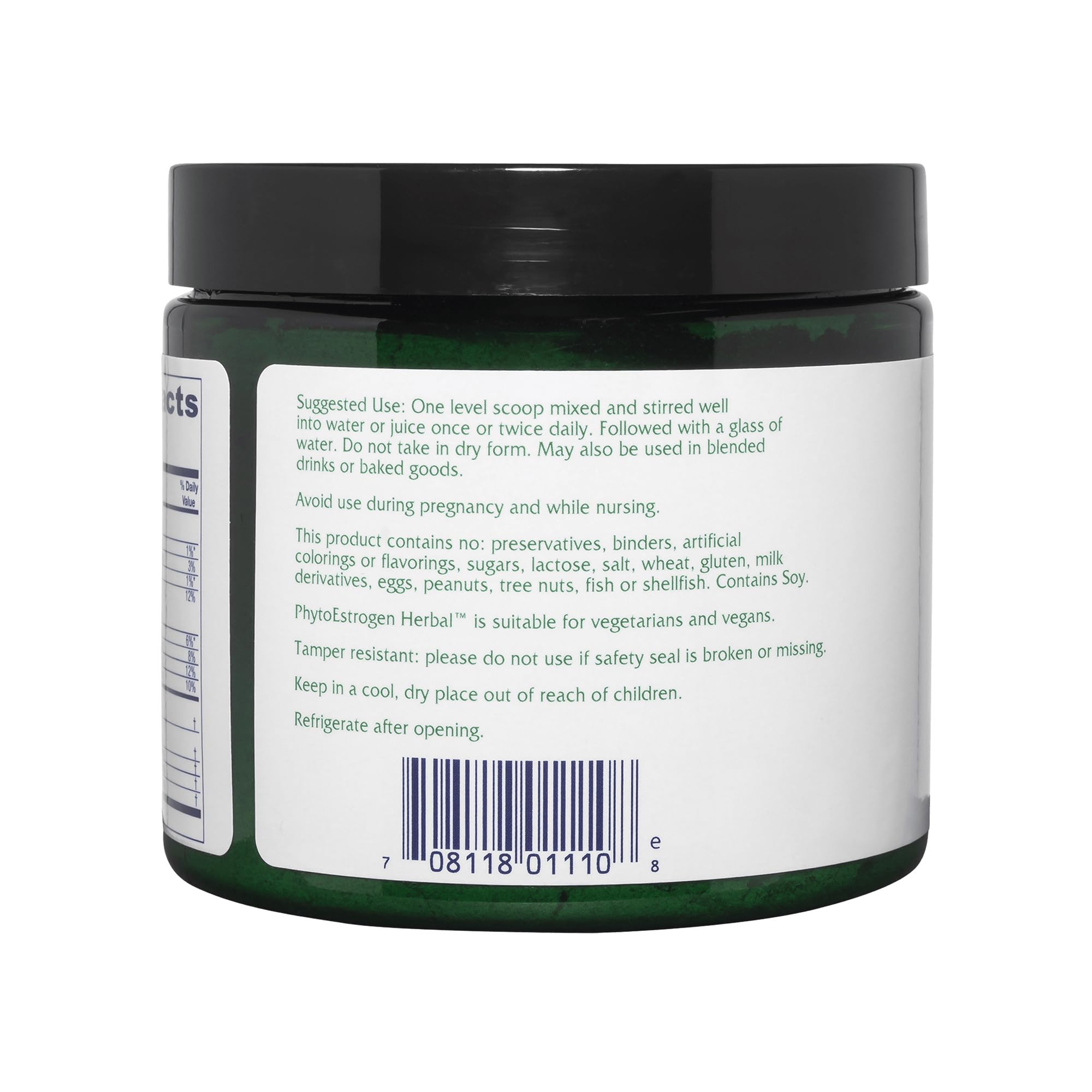 Vitanica Phytoestrogen red clover and black cohosh emphasize hot flash relief potential.