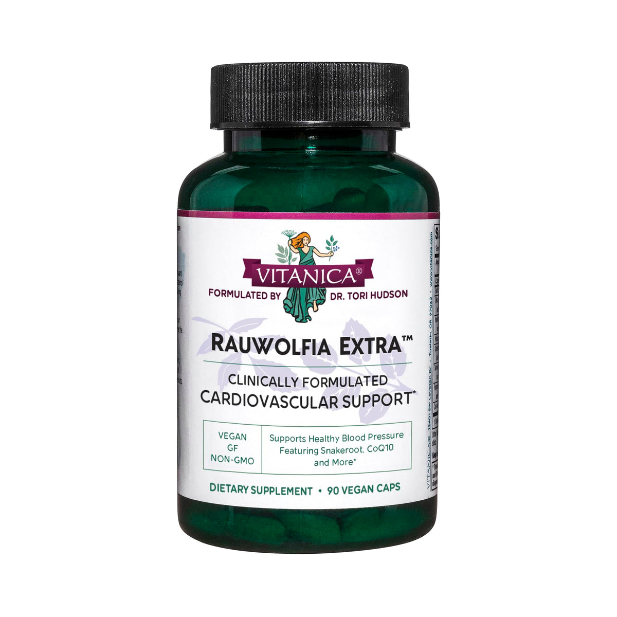Vitanica Rauwolfia Extra bottle front view highlighting heart health support