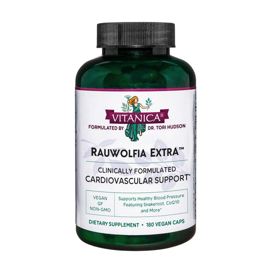 Vitanica Rauwolfia Extra bottle for daily heart health support.