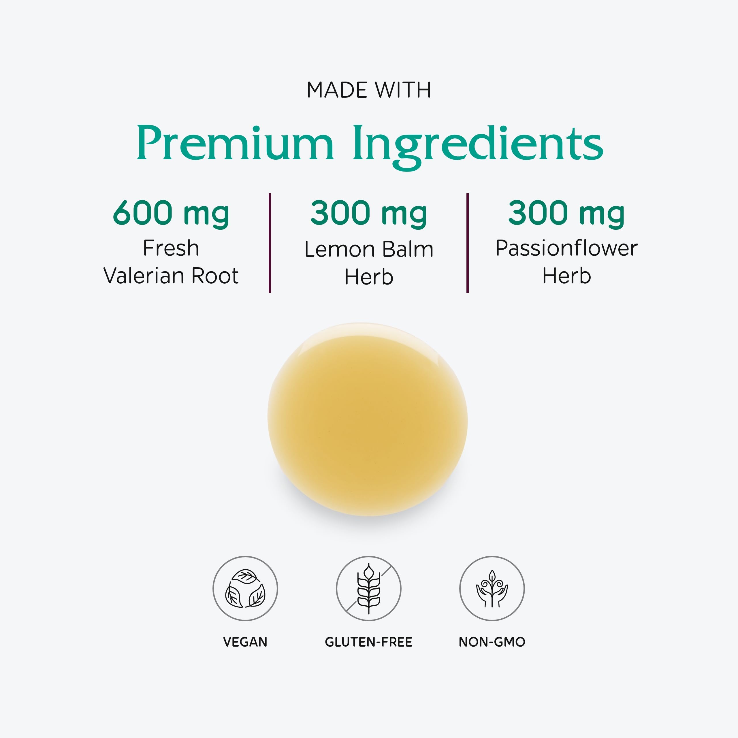 Measuring teaspoon next to Vitanica Sleep Tonic bottle