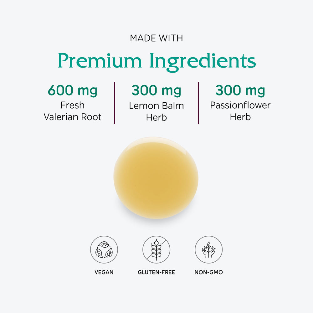 Measuring teaspoon next to Vitanica Sleep Tonic bottle