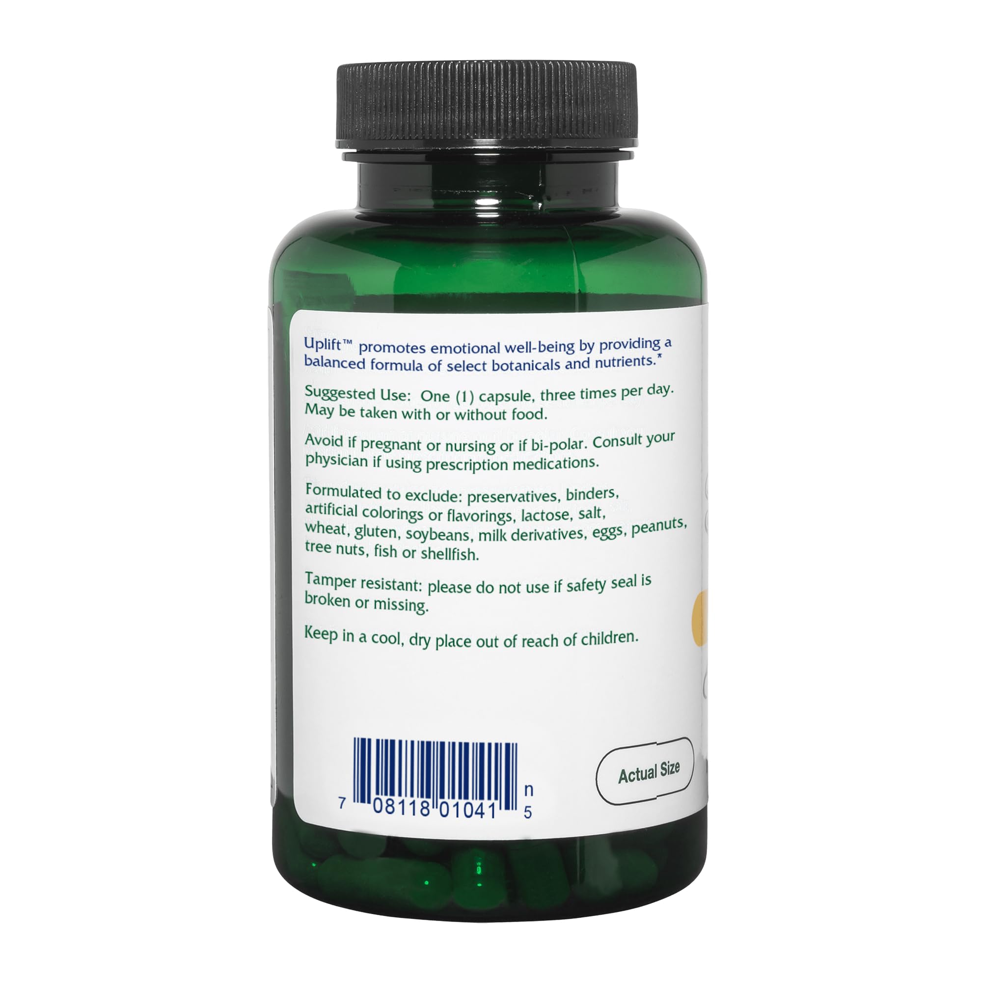 Vitanica Uplift capsules close-up, ready for daily mood support
