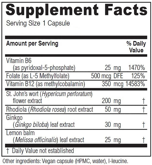 Vitanica Uplift capsules close-up highlighting vegan mood support.