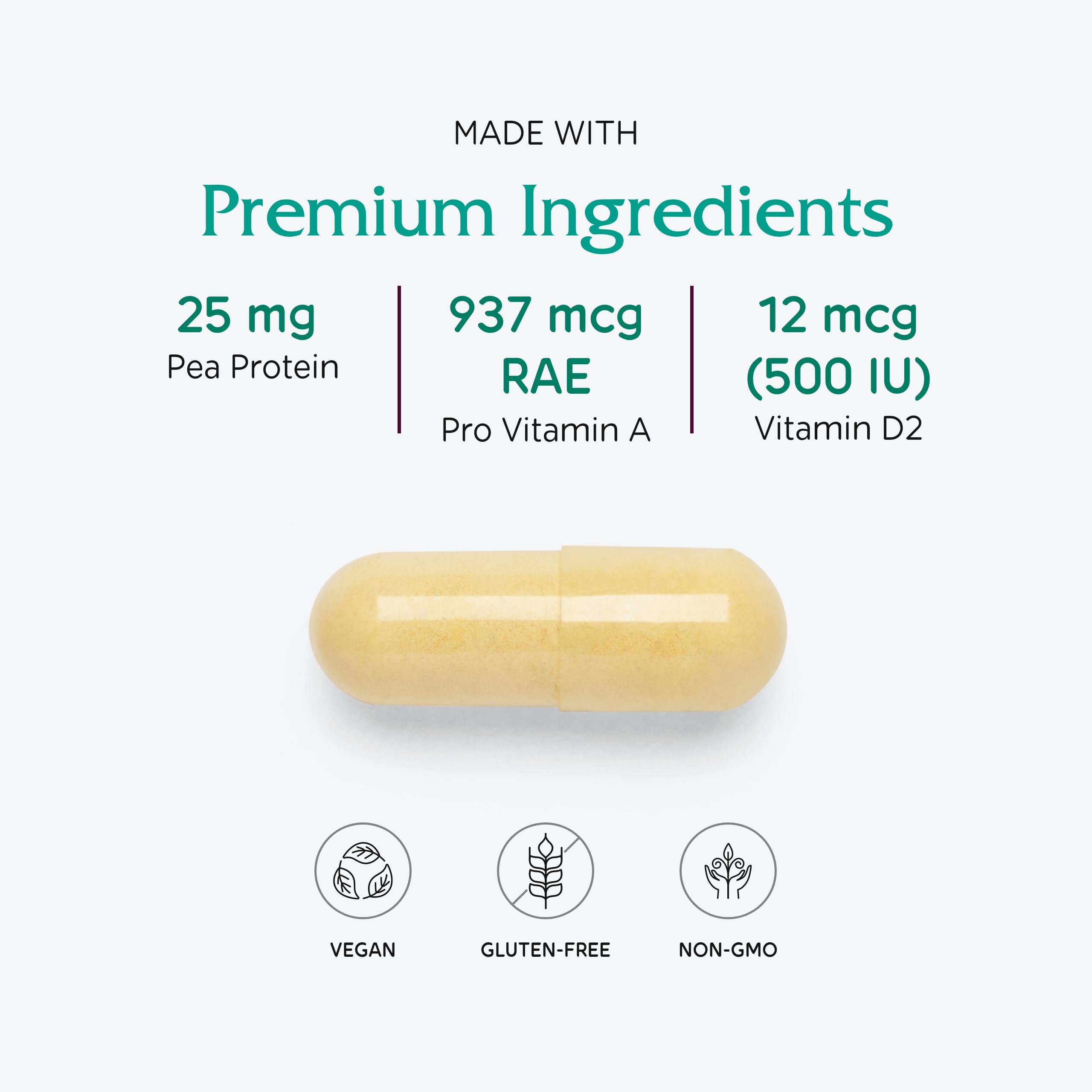 Vitanica Vegan Symmetry capsules in bottle ready for daily use