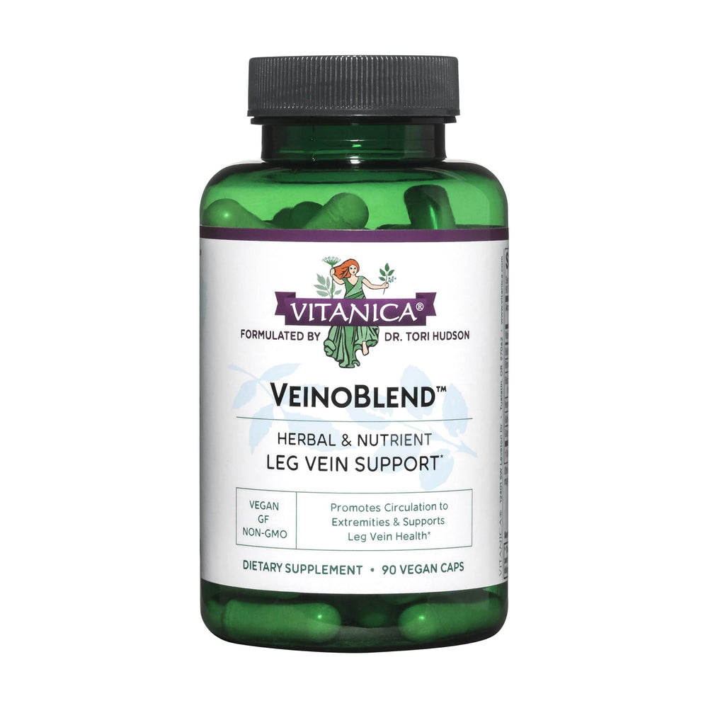 Vitanica VeinoBlend bottle pour shows easy daily leg support