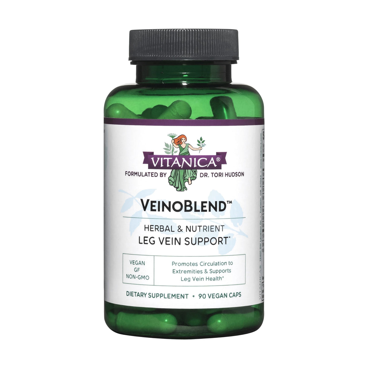 Vitanica VeinoBlend bottle pour shows easy daily leg support