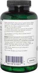 Label close-up of Vitanica Women's Symmetry showing vegan and non-GMO features