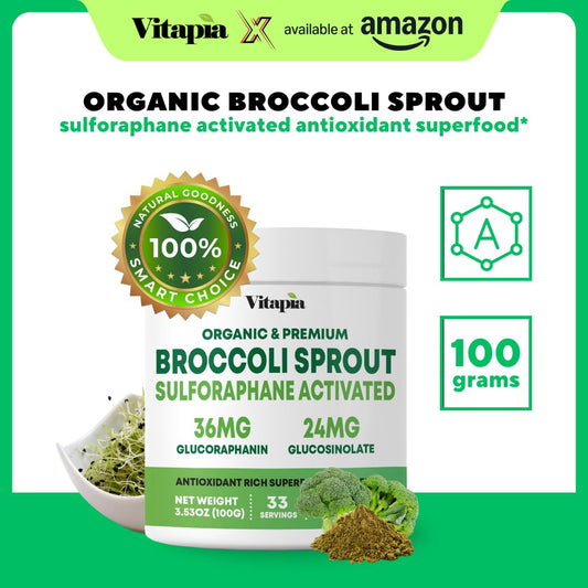 Vitapia broccoli sprout powder scoop for easy daily use