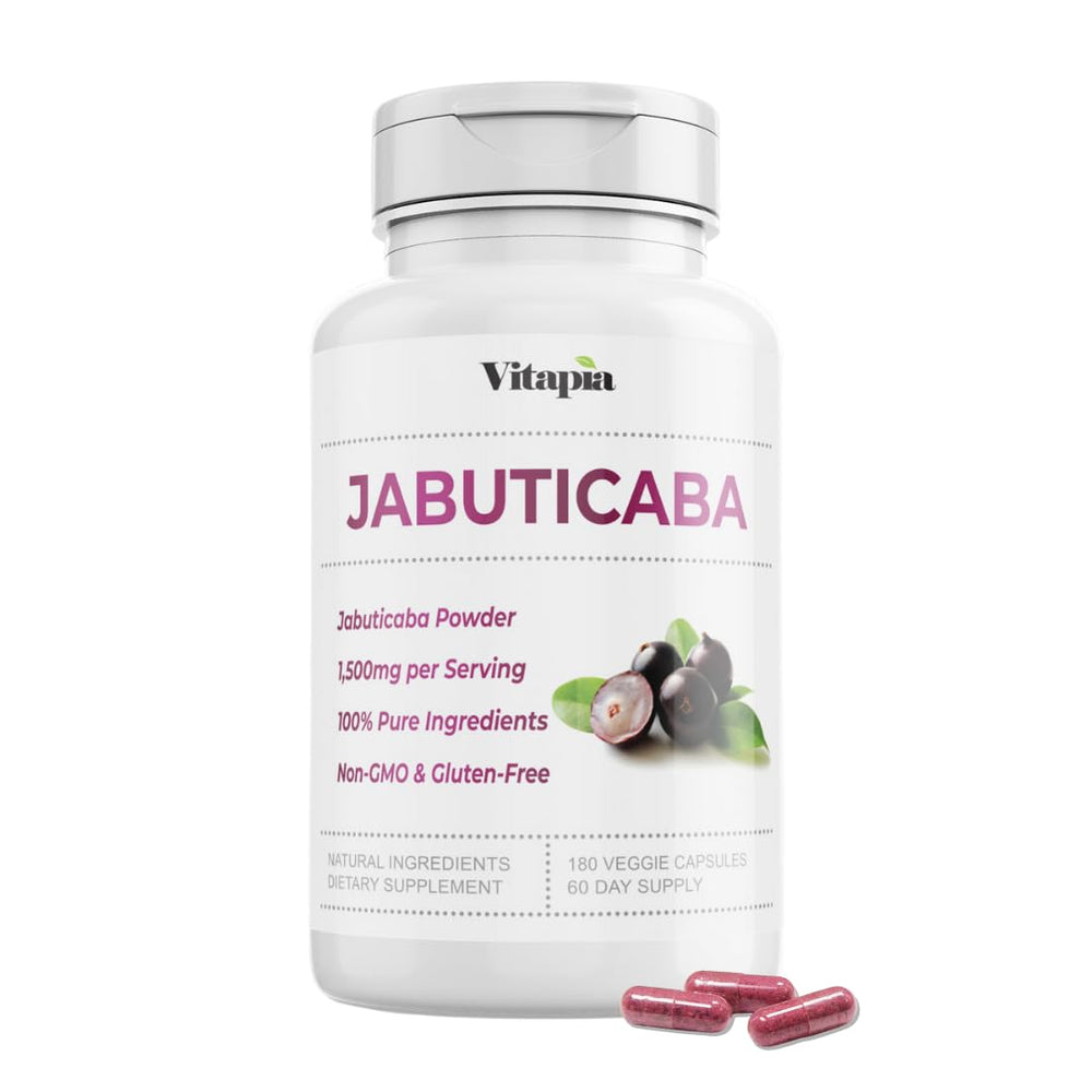 Vitapia Jabuticaba powder bottle shows antioxidant-rich daily supplement