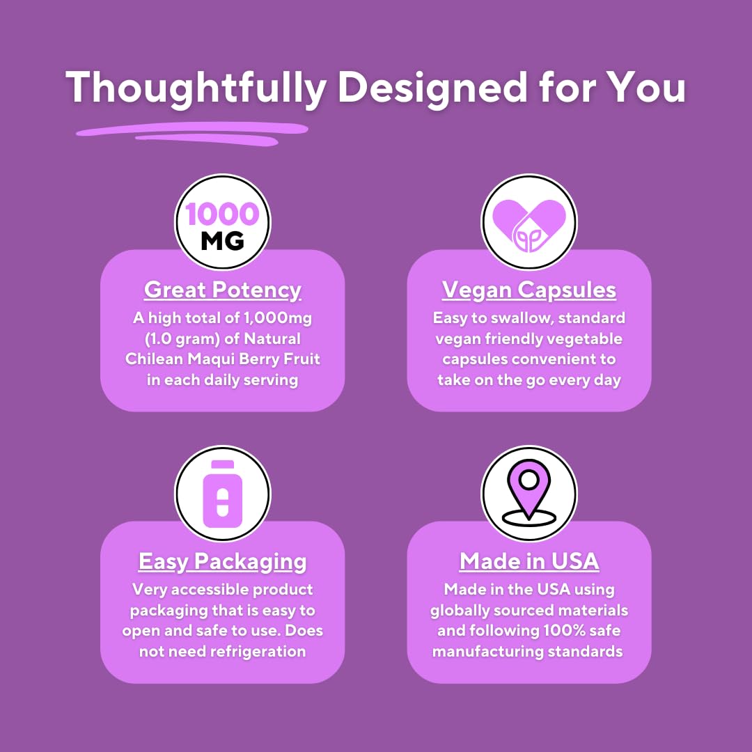 Sustainable sourcing notes on Vitapia Maqui Berry ingredients.
