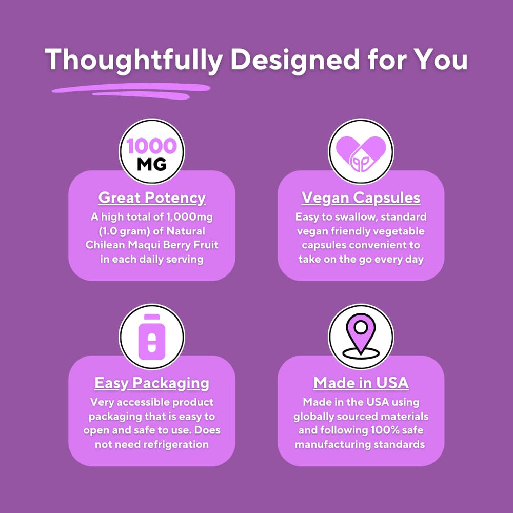 Sustainable sourcing notes on Vitapia Maqui Berry ingredients.