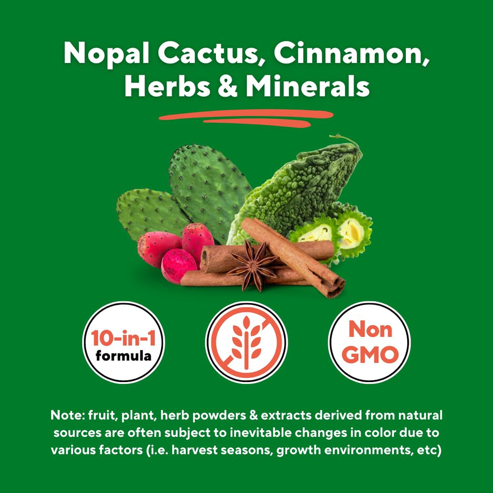 Vitapia Nopal Cactus Extract label highlights a 10-in-1 formula and vegan capsules
