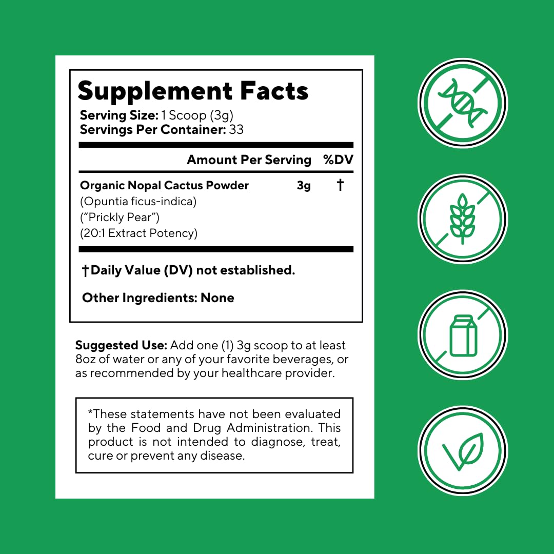 Vitapia Nopal Cactus Powder benefits include digestive comfort and skin-supporting properties.