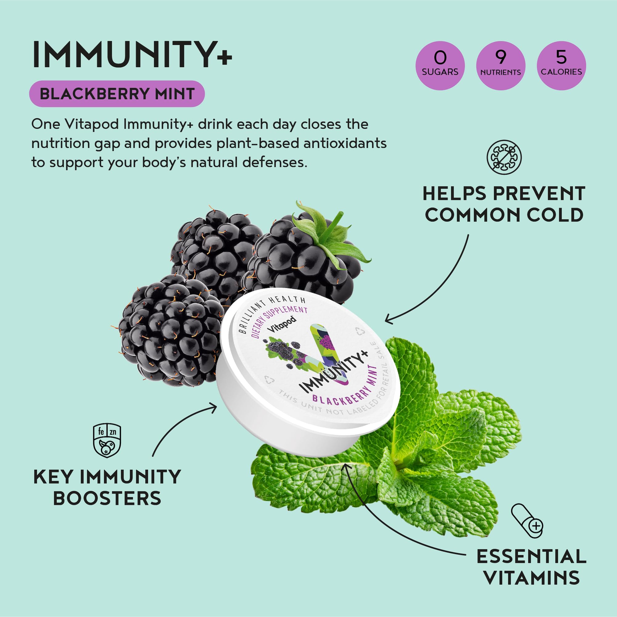 Vitapod Immunity+ packaging showcases recyclability for eco-friendly use