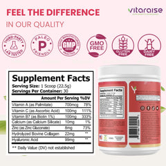 Vitaraise unflavored collagen powder dissolves easily in coffee or water