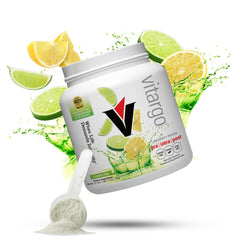 Vitargo lemon-lime powder bottle ready for workouts and recovery.