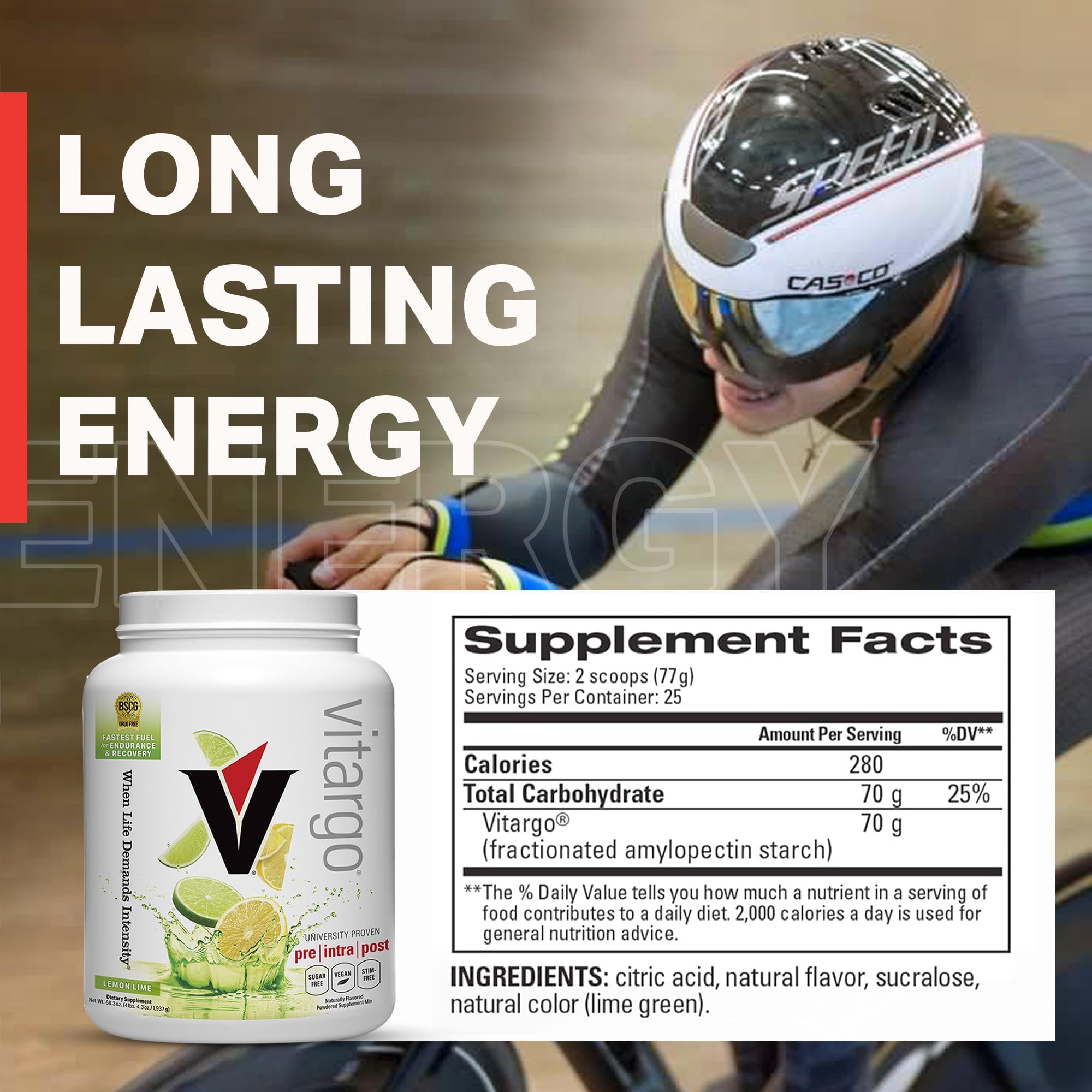 Vitargo powder manufactured in the USA, quality and safety.